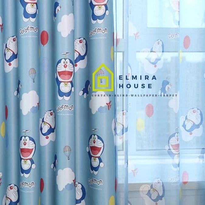 Sale Gorden Kamar Anak Laki Dan Perempuan Motif Doraemon | Smokering | Biru