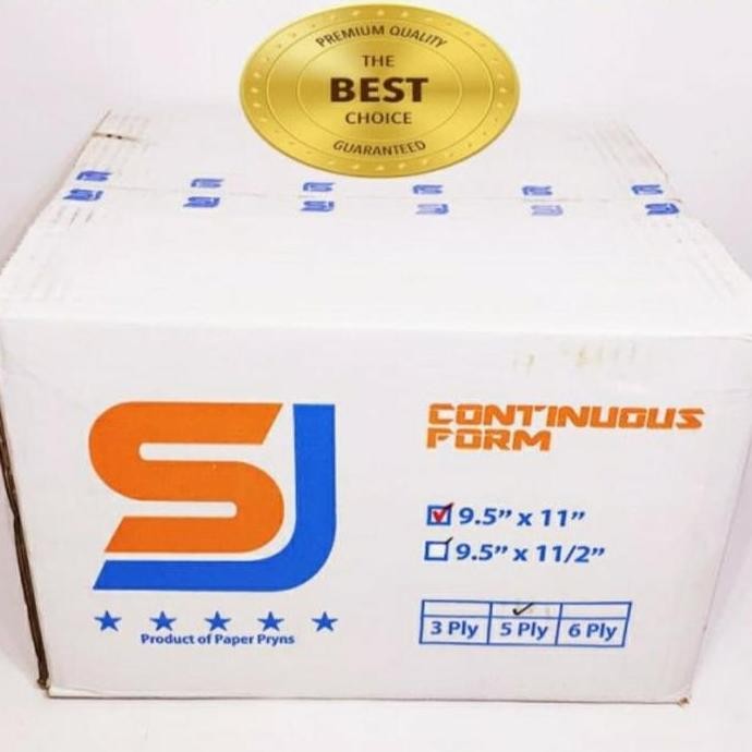 

kertas continuous form 5 ply..9.5X11 SJ STANDAR