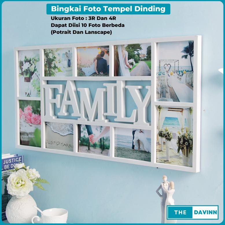 __-__ Bingkai Foto Tempel Dinding Tanpa Paku Frame Pigura Photo Besar Tempat Pajanngan Poto Minimali
