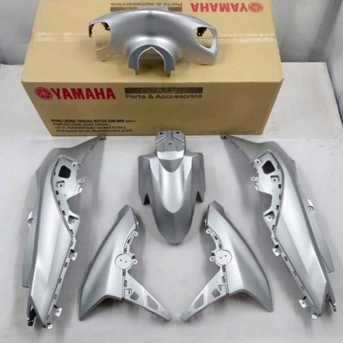 COVER FULL BODY HALUS SET GEAR125 GEAR 125 SILVER PART ORIGINAL YAMAHA murah