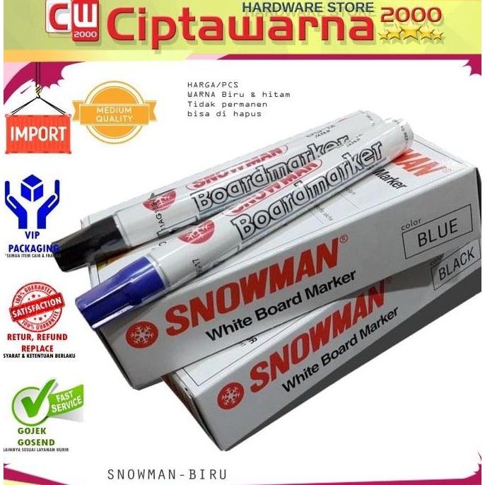 

populer] Spidol Papan Tulis White Board SNOWMAN BG 12 hitam (bisa dihapus)