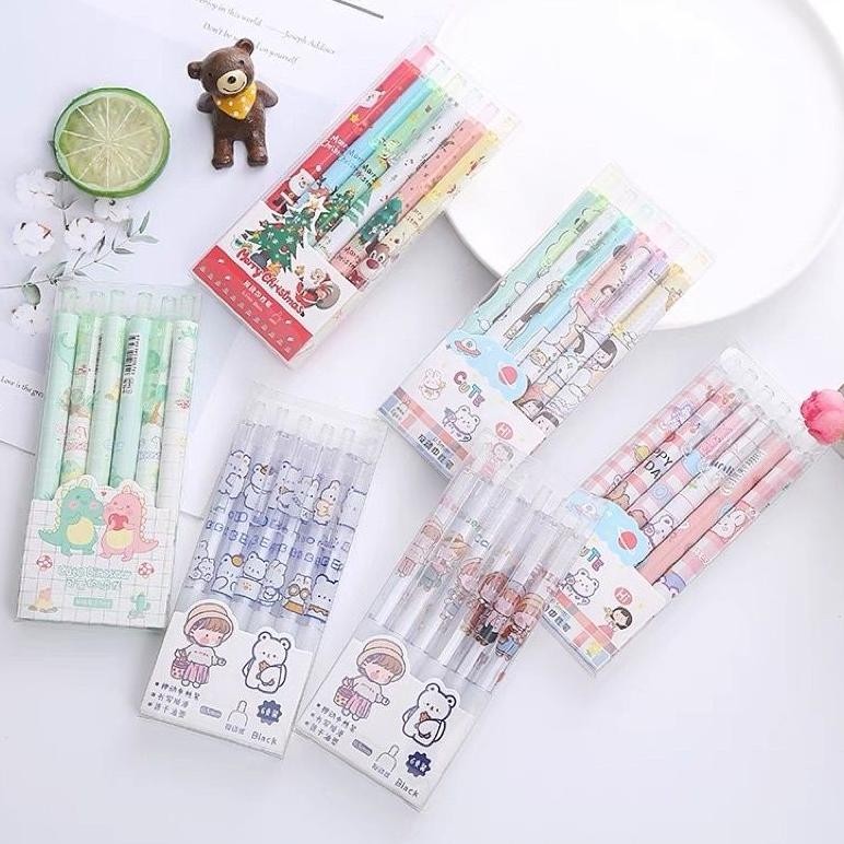

Ready Toper Gel Pen Mekanik Set Motif Lucu Pulpen 0.5Mm Isi 6Pcs Ins Style Karakter Character Gelpen Bolpen Bolpoin
