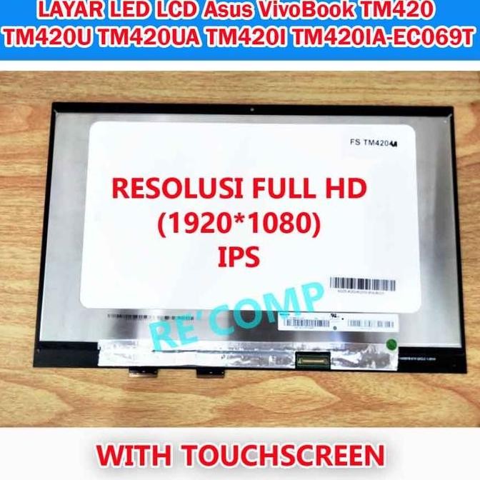 Led Lcd Asus Vivobook Tp420 Tp420U  Tm420 Tm420U Tm420Ua Tm420I Touch