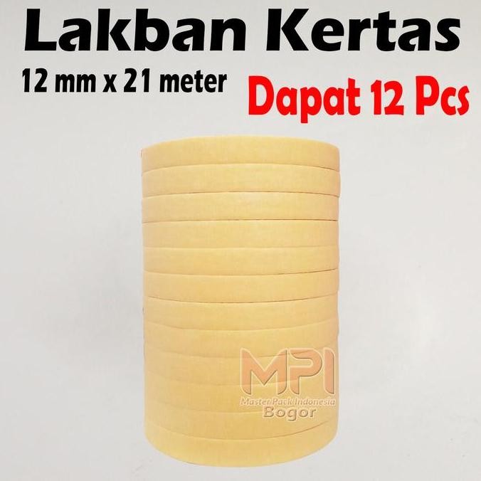 

Promo 12 Pcs - lakban kertas 12 mm x 21 meter - Master Pack Indonesia Bogor COD