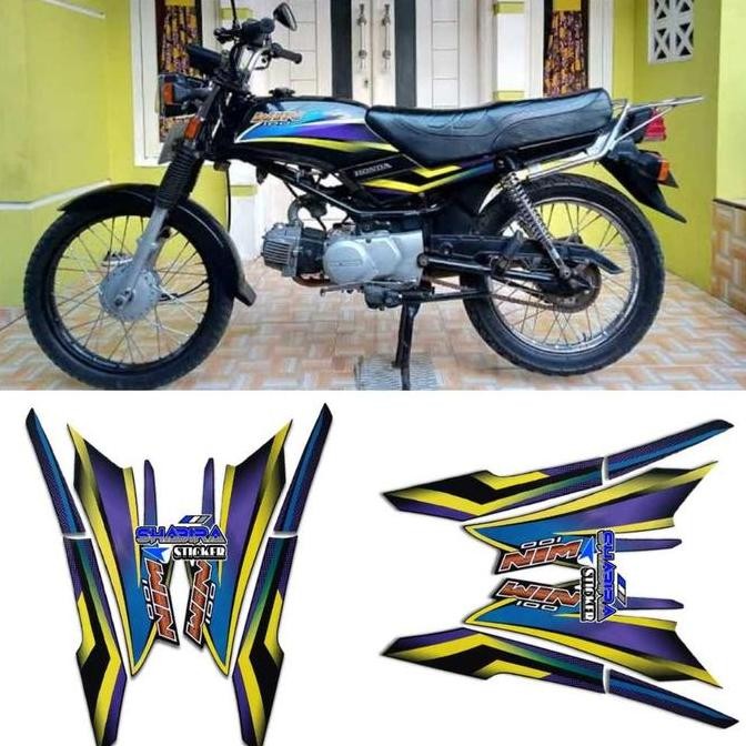 Promo Striping Stiker Motor Honda Win 100 2004 2005 Biru Fullset Motorcycle COD