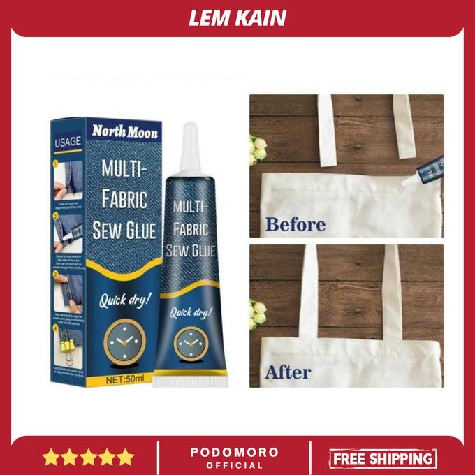 

Promo Lem Kain dan Kulit Tanpa Jahit Tekstil Multi Fabric Sew Glue 50ml lem COD