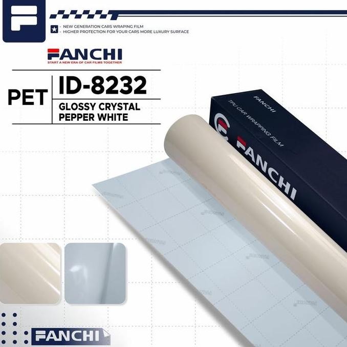 

Promo 50CM Sticker FANCHI ID-8232 Glossy Crystal Paper White PET per 50CM COD