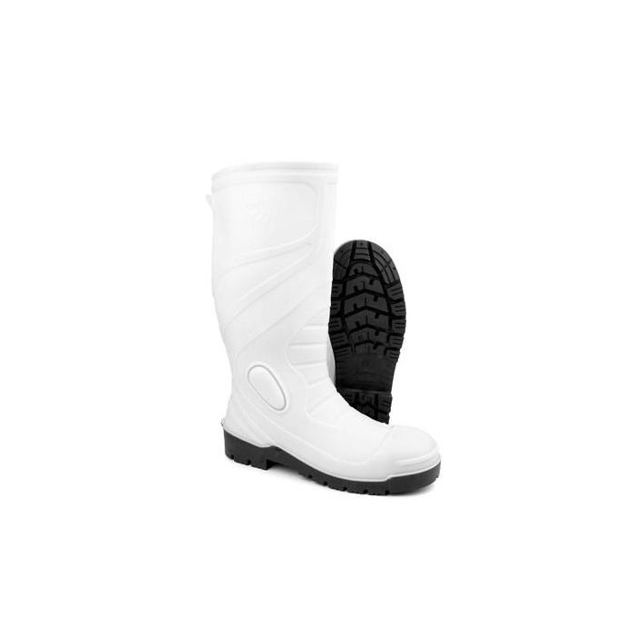 Sepatu Boot Tinggi Hunter Safety 1 Hitam Kuning Putih Toe Cap Besi