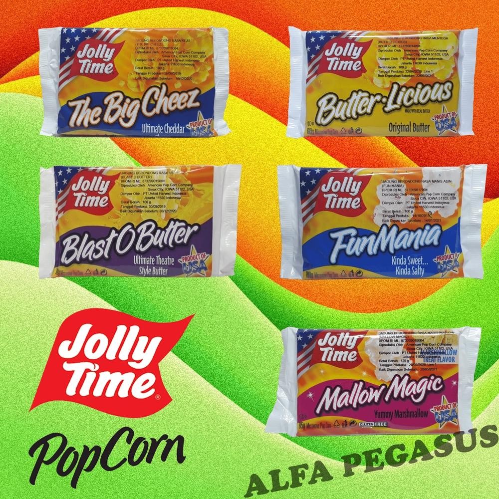 

Ready stok Terlaris Jolly Time Popcorn microwave , varian rasa : TBC, BOB, FM, B L, MM Termurah