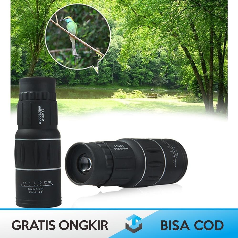 Teropong Monocular Jarak Jauh Malam 66M 8000M Original - Monocular Teleskop Jarak Jauh