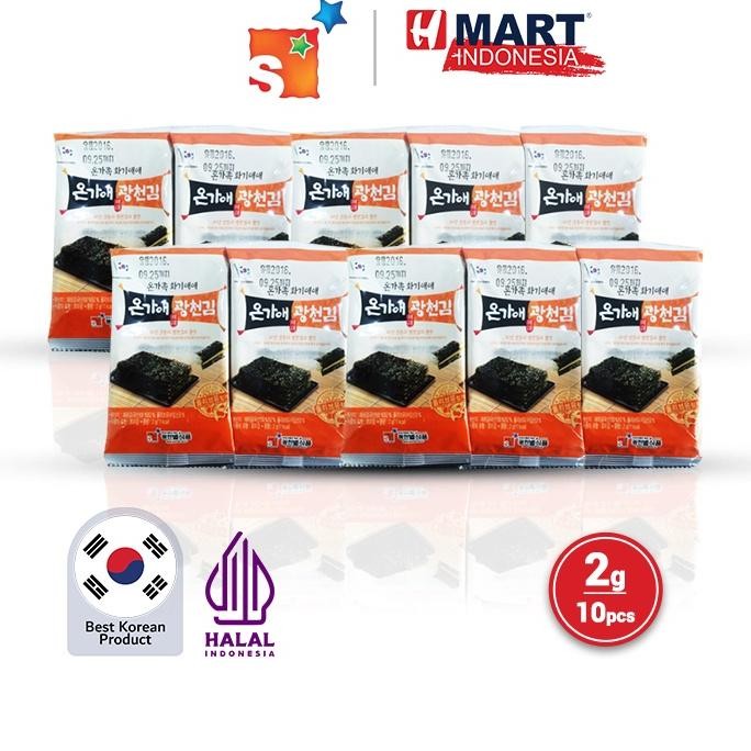 

Ready stok Terlaris StarFood Ongaae Gwangcheon Seasoned Laver (Mini Size) 2g x 10pcs Termurah