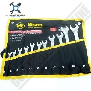 Terjangkau Kunci Pas Ring 1 Set 11Pcs 8-24Mm Bison / Kunci Ring Pas 11 Pcs Set 8-24Mm - Combination 