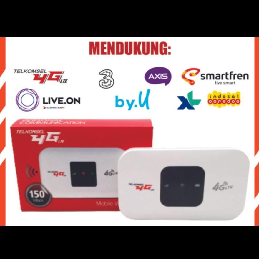 Modem Wifi 4G Unlock All Operator Telkomsel Smartfren By.U Three Indosat Axis