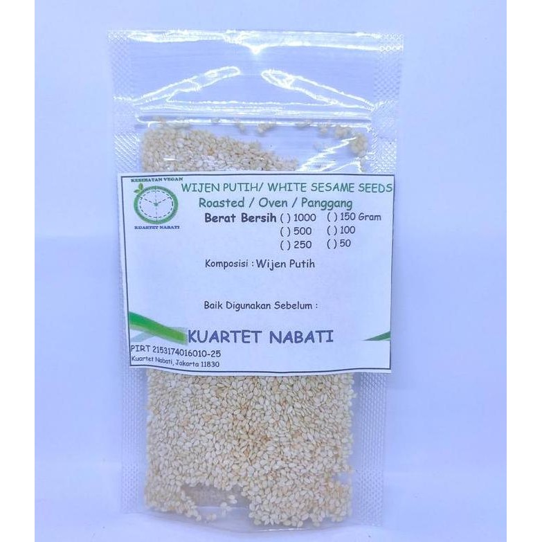 

Terlaris 50Gr Roasted Wijen Putih / White Sesame Seed - Oven - Sangrai