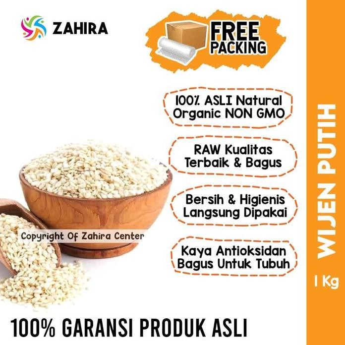 

Terlaris Wijen Putih 1Kg Kualitas Bagus White Sesame Seeds Raw Natural Premium Original