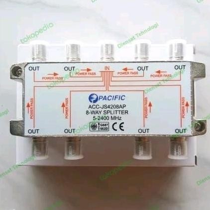 TERBARU - Splitter Spliter 8 way Pacific Satellite