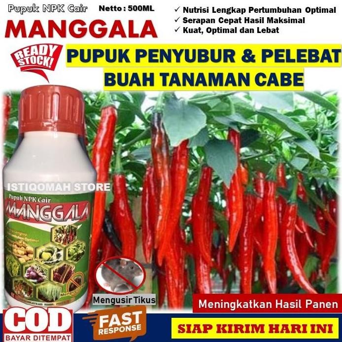 

Terlaris Pupuk Npk Cair Manggala 500Ml Obat Semprot Pelebat Buah Cabe Paling Bagus Dan Ampuh - Obat Semprot Pelebat Cabe Ampuh - Pupuk Perangsang Akar, Batang Dan Daun Untuk Tanaman Cabe - Pupuk Organik Cair Hasil Panen Meningkat Cabai