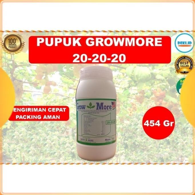 

Terlaris Pupuk Growmore 20 20 20 Npk Daun 454 Gr Grow More Nutrisi Seimbang