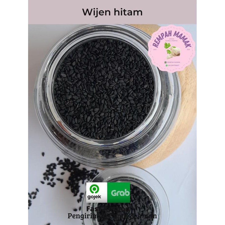

Terlaris Wijen Hitam 250 Gram / Black Sesame Seed / Biji Wijen Hitam