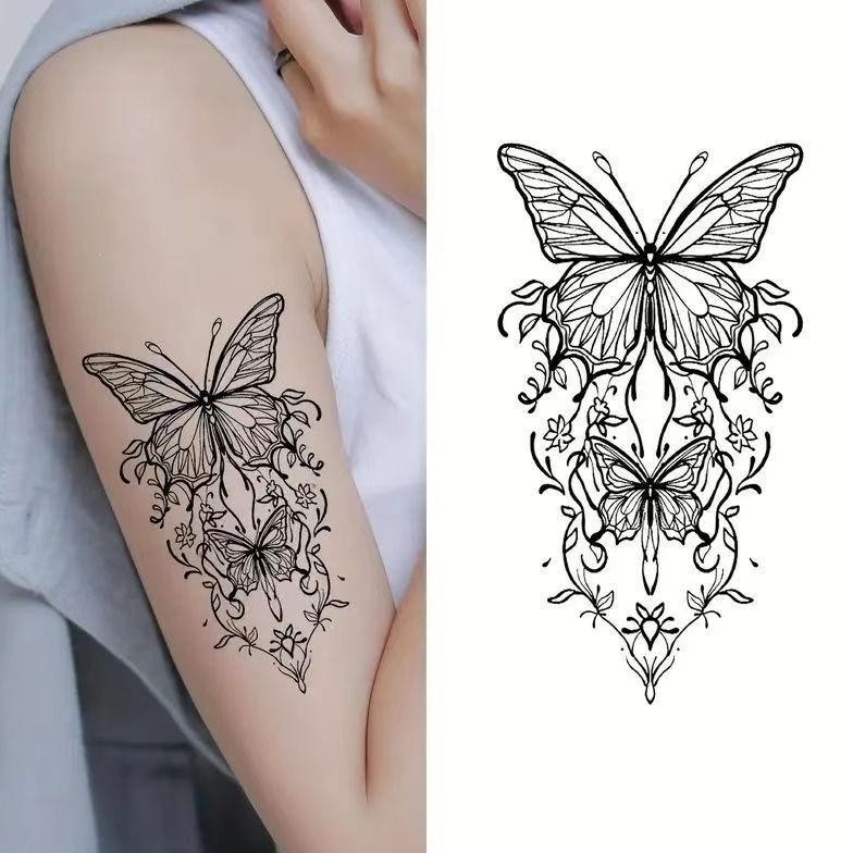 HJK 10pcs Tato Kupu Kupu Tahan Lama Tato Temporer Tahan Air Tato Butterfly Tato Stiker Tato Kupu-Kup