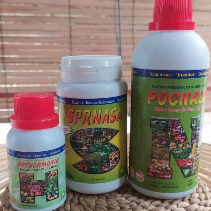 

Terlaris Paket Pupuk Organik Nasa, Supernasa 250 Gram, Hormonik 100 Cc Dan Poc Nasa 500 Cc , Menyuburkan Tanaman Dan Memaksimalkan Panen Alami Bunga Daun Npk Tanah