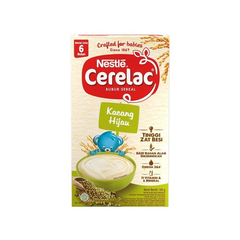 

Terlaris Bubur Bayi Nestle Cerelac Kacang Hijau 120 Gr