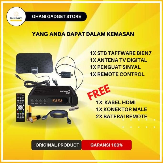 Paket Set Top Box + Antena + Penguat Sinyal Tv Digital Analog Tabung