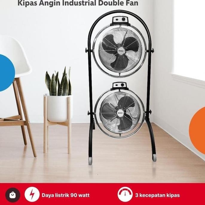 krisbow kipas angin industrial double fan 16 inch