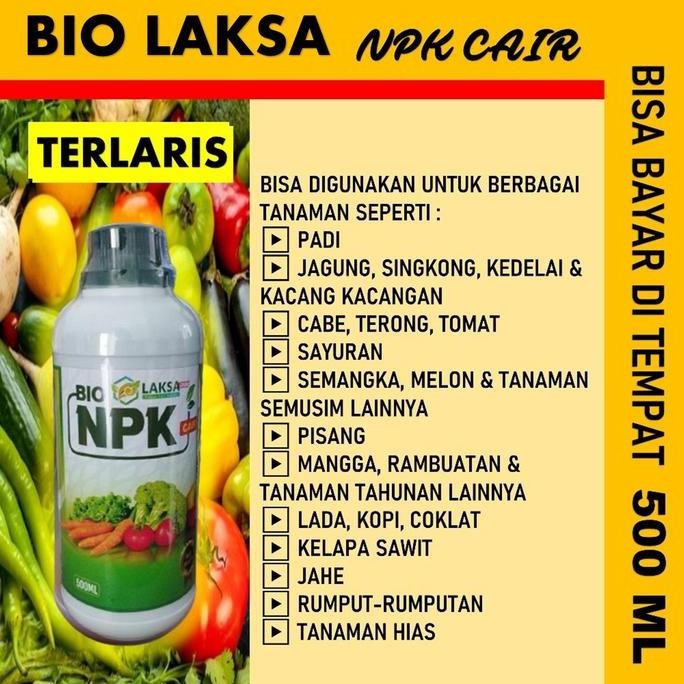 

Terlaris Pupuk Npk Cair Bio Npk Laksa500 Ml Nutrisi Organik Sayur-Sayuran