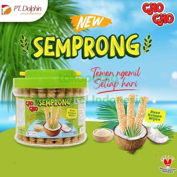 

Terlaris Kue Semprong Wijen Cho Cho Toples 300G/Wafer Roll Semprong Wijen Kelap
