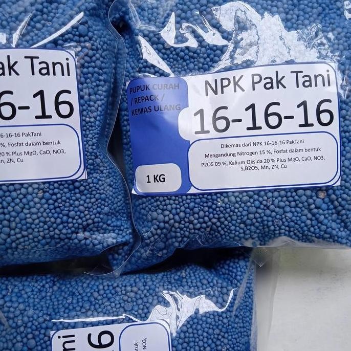

Terlaris Pupuk Npk 16 16 16 Pak Tani, 1 Kg Repack/Kemas Ulang / Curah