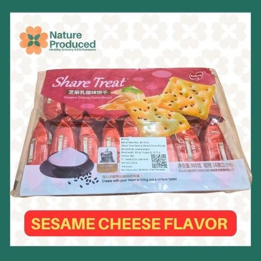 

Terlaris Bairong Share Treat Sesame Cheese Flavor Biscuit 300Gr Wijen