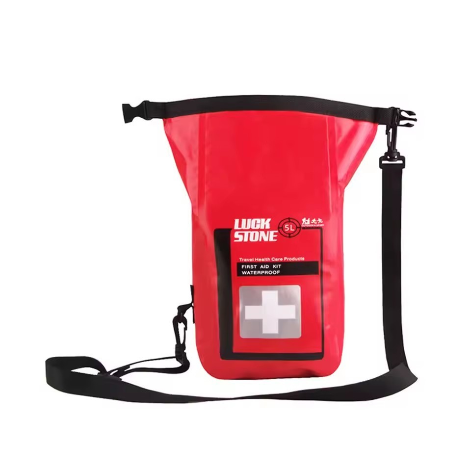 

Tas Pertolongan Pertama Tahan Air 5L Portabel Baru dengan Tali Bahu Kit Darurat Bertahan Hidup Luar