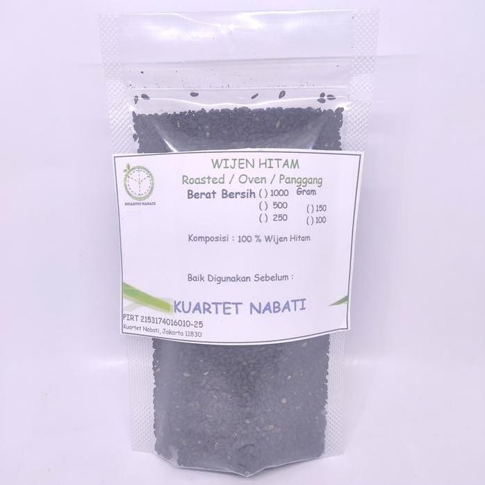 

Terlaris 100Gr Roasted Wijen Hitam - Black Sesame Seeds - Premium - Sangrai
