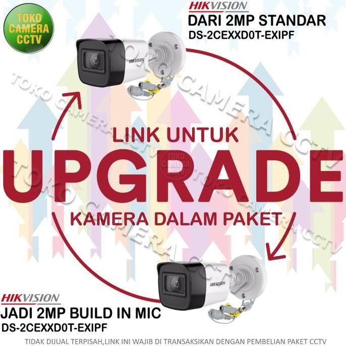 UPGRADE PAKET CCTV HIKVISION 2MP untuk 1 UNIT KAMERA BUILT IN MIC