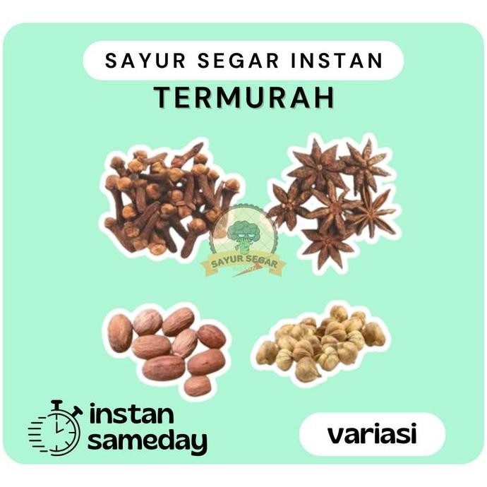 

Terlaris Rempah Biji Pala/Cengkeh Kering/Lada/Ketumbar/Kapulaga/Wijen 100Gram