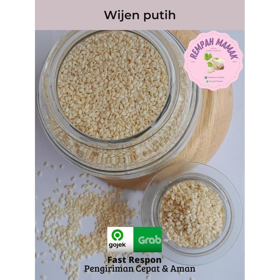 

Terlaris Wijen Putih 100 Gram / White Sesame Seed / Biji Wijen Putih