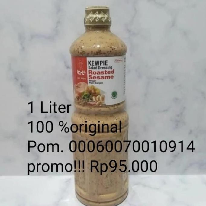 

Terlaris Kewpie Wijen Sangrai / Salad Dressing Roasted Sesame 1 Liter