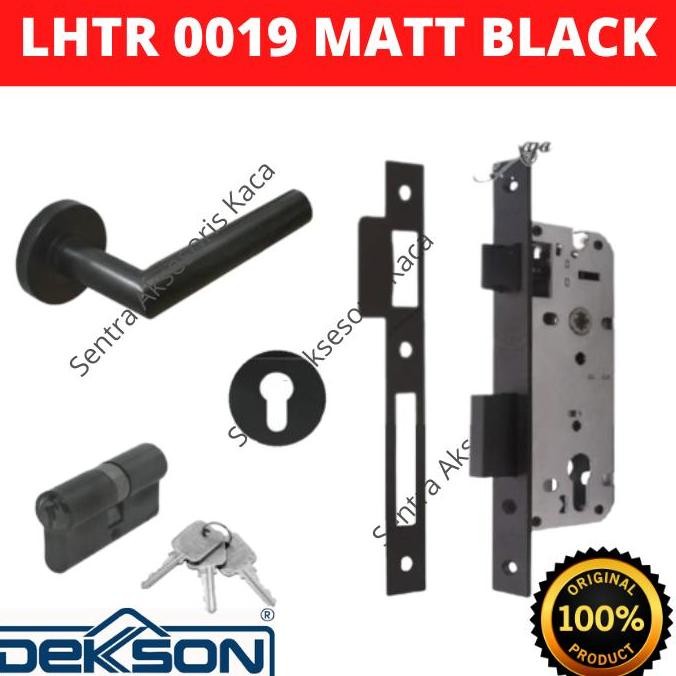Handle Dekkson Gagang Pintu Kayu Dekson LHTR 0019 Black Hitam