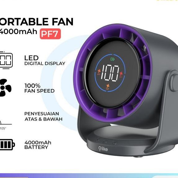 

Olie Pf7 Portable Ni Fan Detop Ipa Angin Led Diplay Adjutable 4Mah Turbo Fan