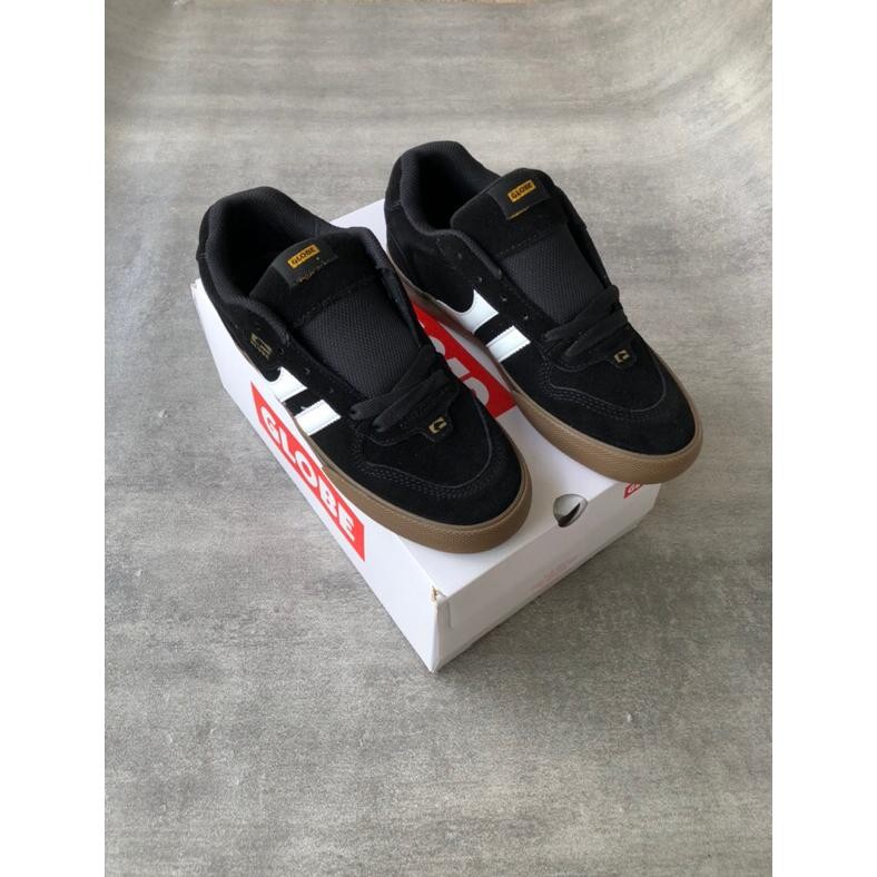 GLOBE Shoes, Sepatu SKATEBOARDING ENCORE - 2 black white/gum AST