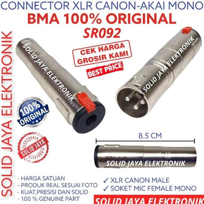 JACK KONEKTOR XLR TO COVER AKAI MONO BMA ASLI SR092 SR 092 ORI CONNECTOR SAMBUNGAN MIXER AUDIO AMPLI