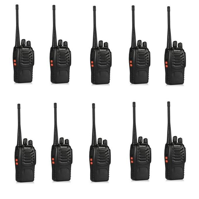 Paket HT baofeng 888s 10 Unit Handy Talky Walkie Talkie jarak jauh 5km