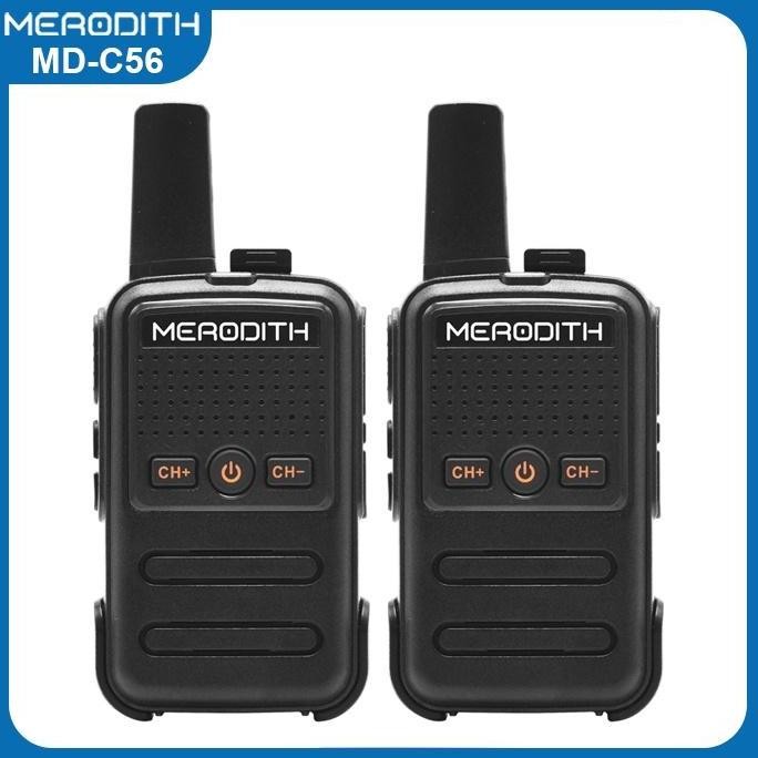 HT MERODITH C56 UHF Handy Talky TWO WAY RADIO BLACK walkie talkie 2pcs