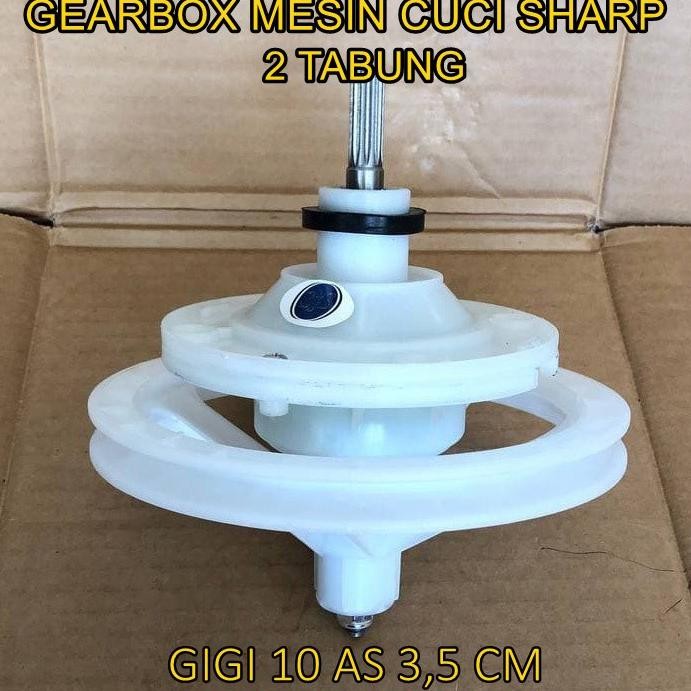 Gearbox Mesin Cuci POLYTRON / SHARP Gigi 10 Pully Besar