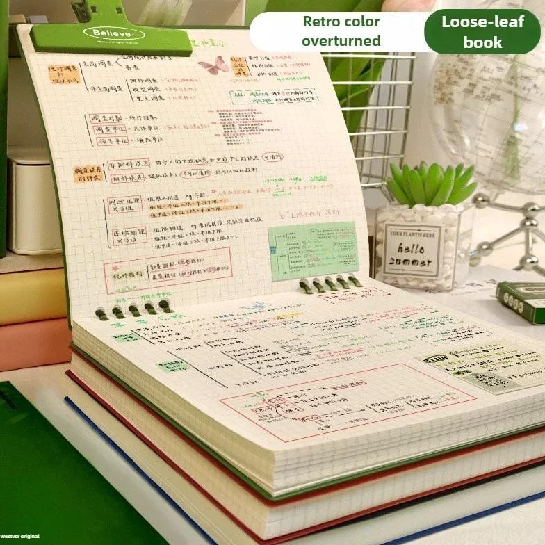 

Flip Notepad Grid Notebooks B5 Diary Leaf Notebook Sketch Book Stationery Journal Writing Pads Office School Supplies