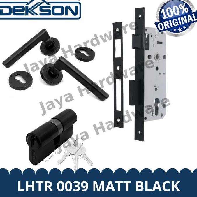 Handle Dekkson Gagang Pintu Kayu Dekson LHTR 0039 Black Hitam