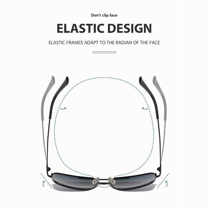 Grosir Viendo Kacamata Frame Hitam Polarized Pria Cowok Wanita Keran Retro Elastik Tr90 Besi Aviator