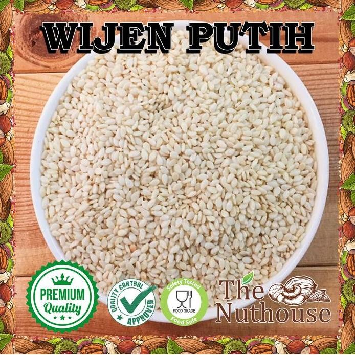 

Terlaris 250Gr White Sesame Seeds Raw / Biji Wijen Putih Mentah [Premium]