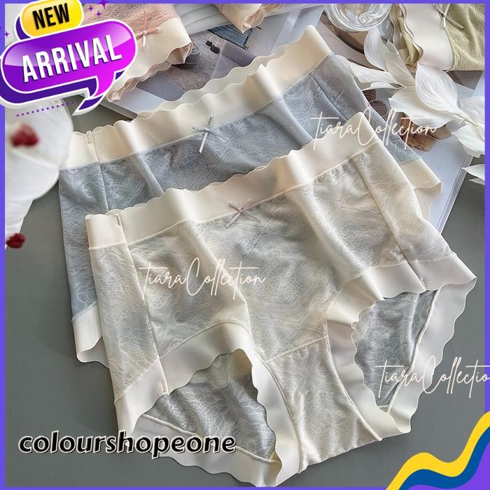 CELANA DALAM SEXY BIG SIZE SEAMLESS TRANSPARAN MID WAIST LEMBUT CD WANITA C273 BEST QUALITY 